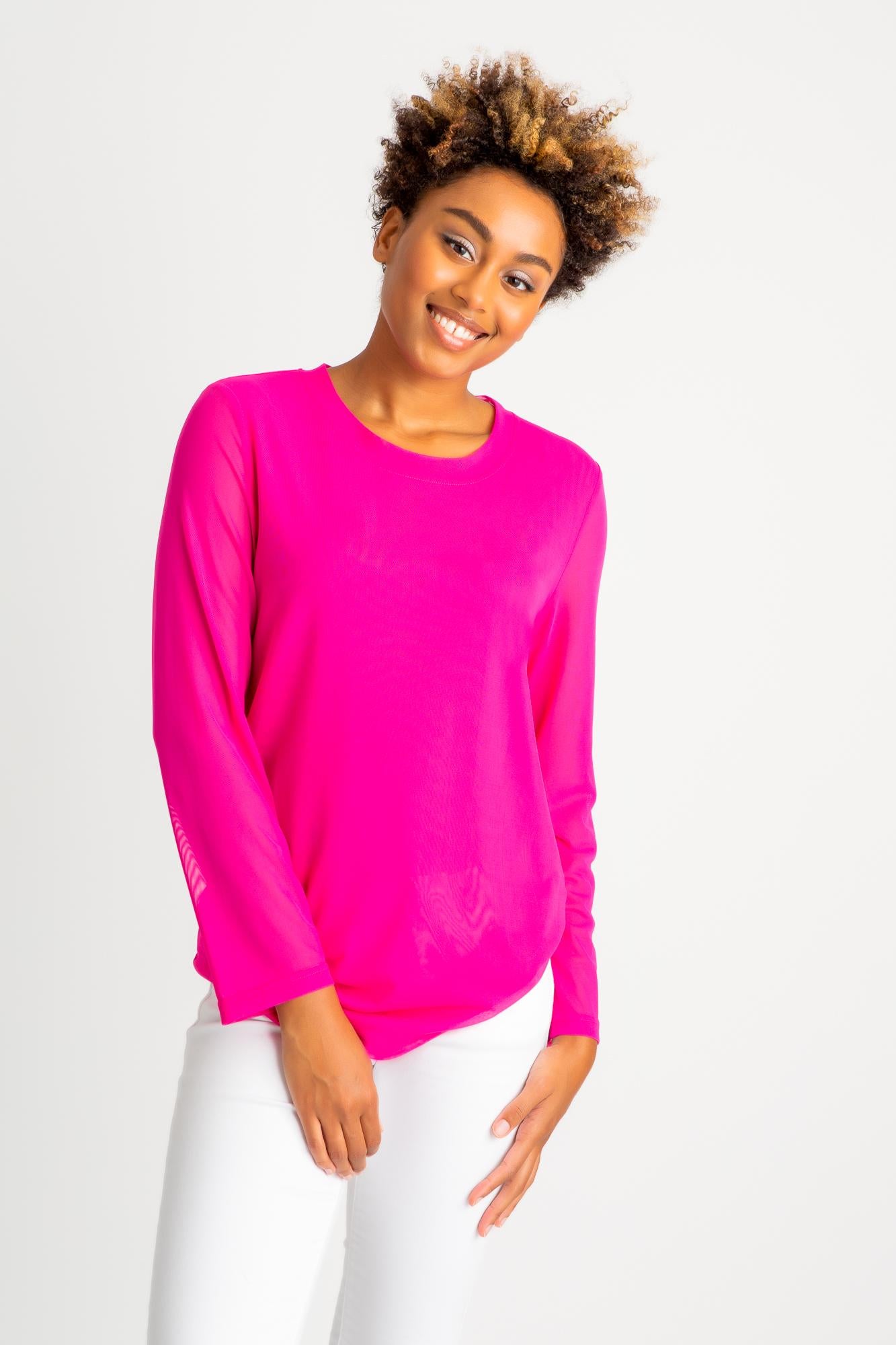 Mesh Long Sleeve Top - Multiple Colors