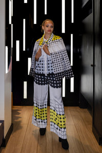Dot Sensation Charmeuse Wide Leg Pant