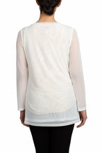 Load image into Gallery viewer, Mesh Long Sleeve Top White
