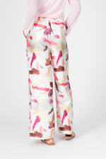 Load image into Gallery viewer, Artistic Brush Wide-Leg Trousers in Pink
