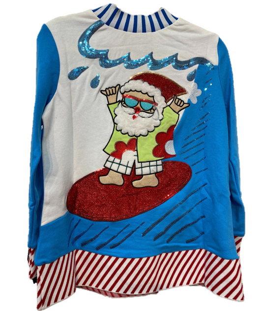 Whoopi Baby Santa Sweatshirt | Long Sleeve | Perfect for Christmas Missy & Plus Size